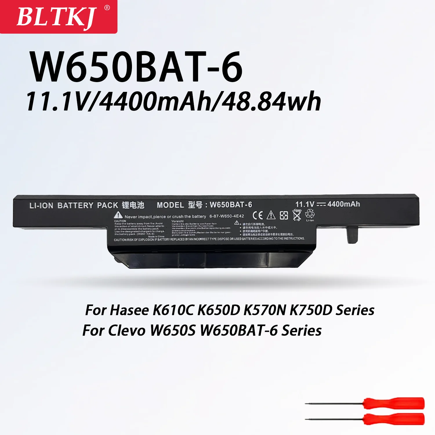 NEW W650BAT-6 Laptop Battery for Hasee K610C K650D K750D K570N K710C K590C K750D G150SG G150S G150TC G150MG W650S W650RC