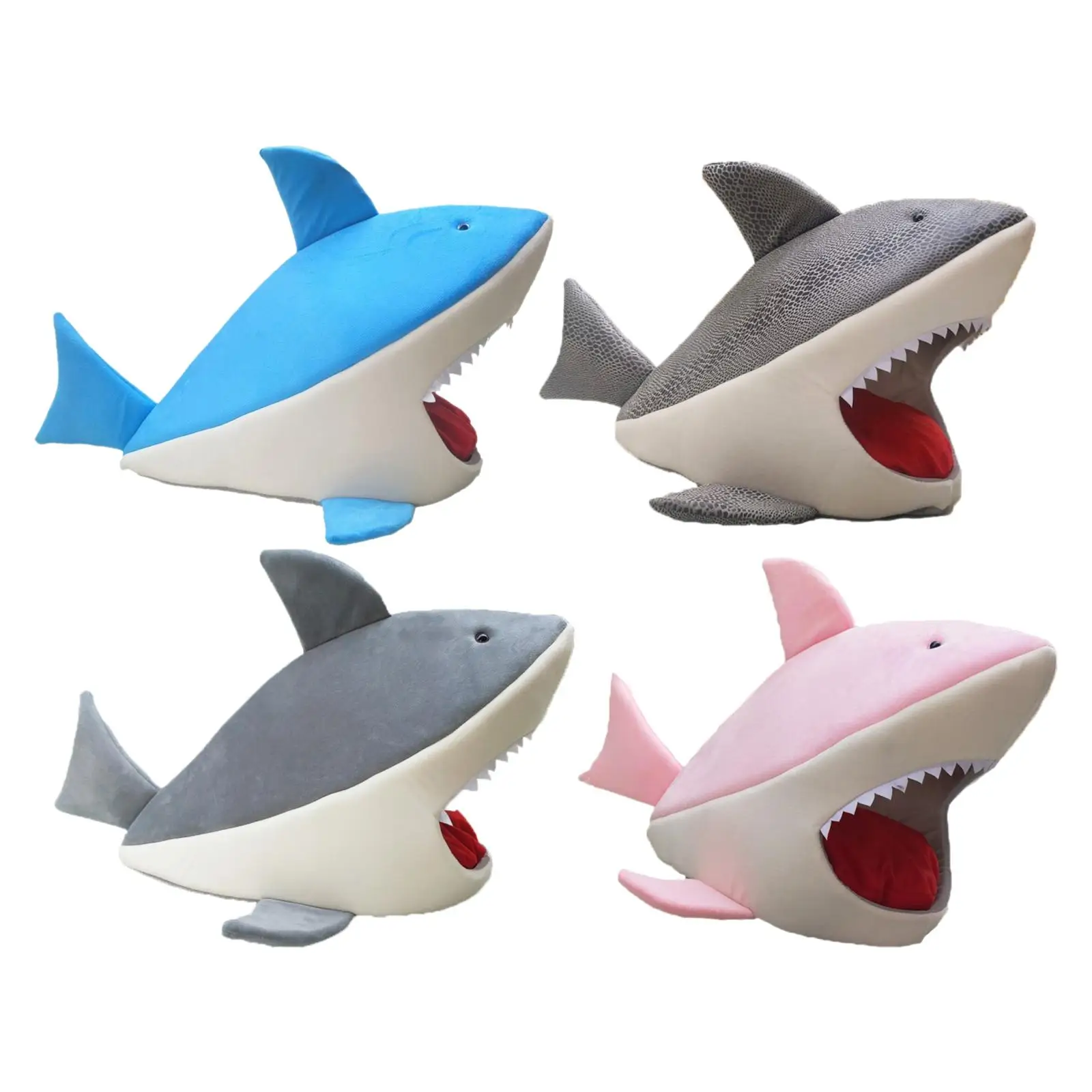 Cat Cave Bed Shark Shaped 21.65inchx11.81inchx15.75inch Pet House Kitten Sleeping Bed for Puppy Kitty Rabbits Indoor Cats