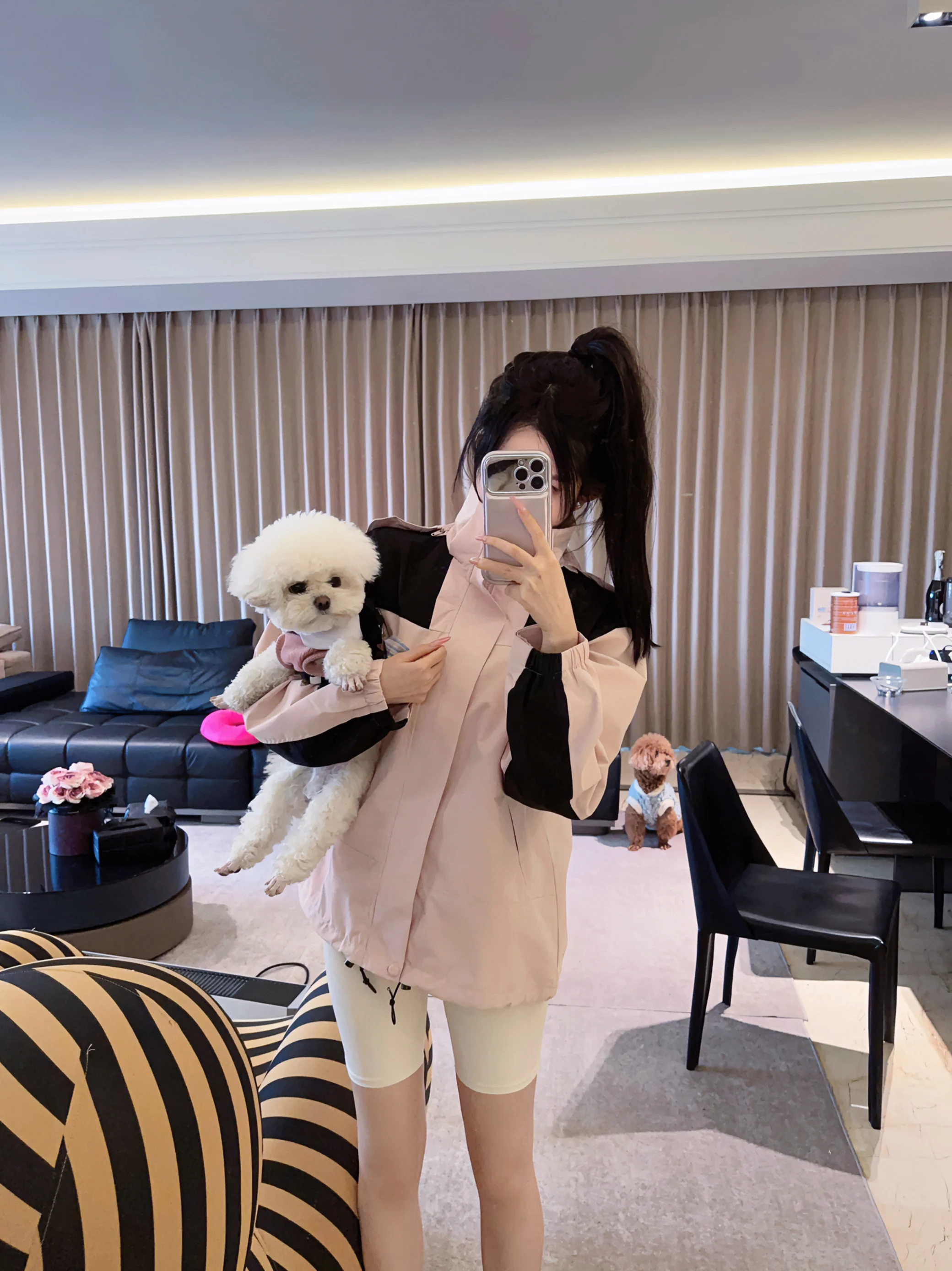 

Женская повседневная куртка Eva с капюшоном на молнии, свободного кроя, с цветовыми блоками, для защиты от солнца, Pure Desire Sle, весна 2024, модная коллекция