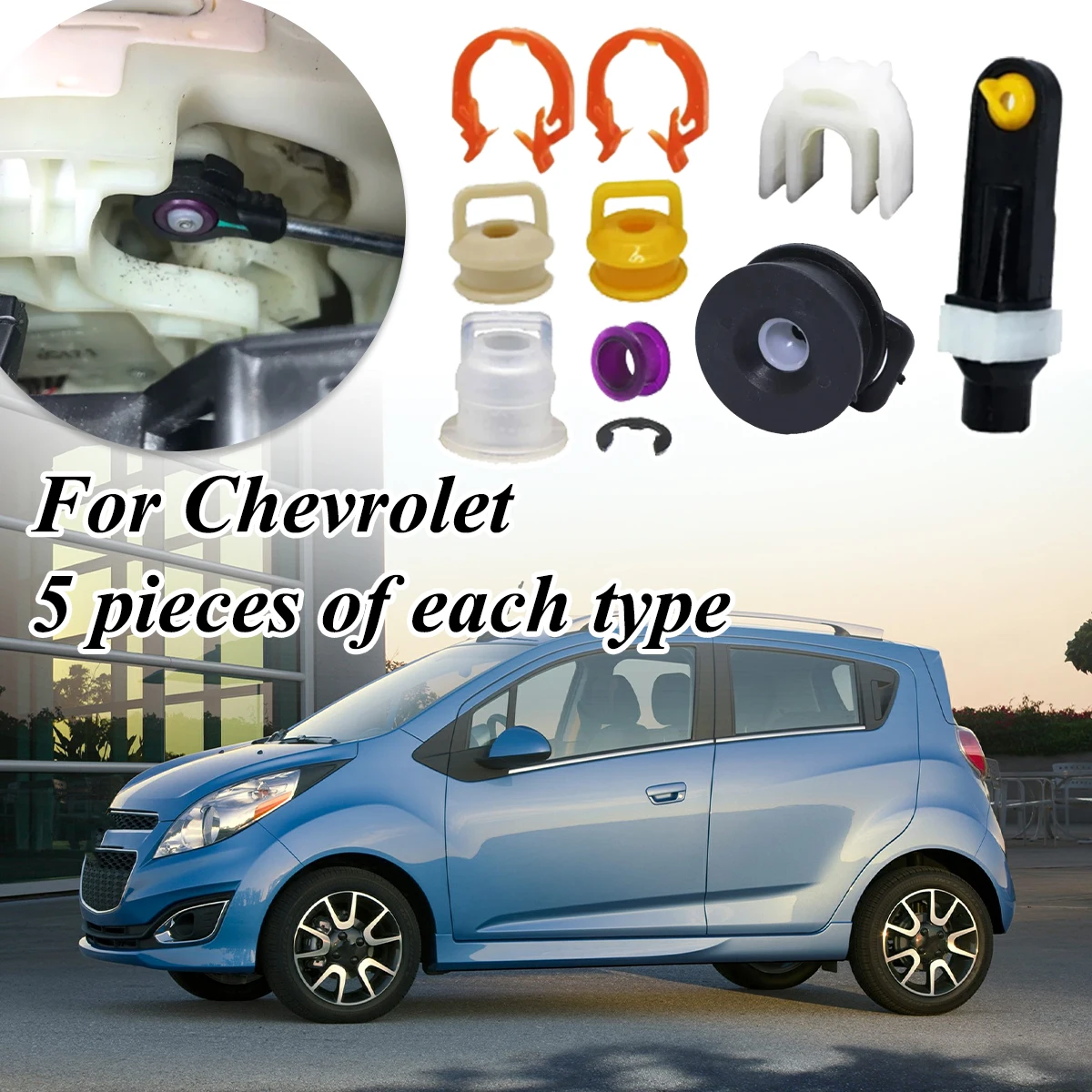 5X Automatyczna tuleja zmiany biegów do Chevrolet Spark Cruze Joy Lever Linkage Shifter Bushing Grommet Repair Grommet Clip