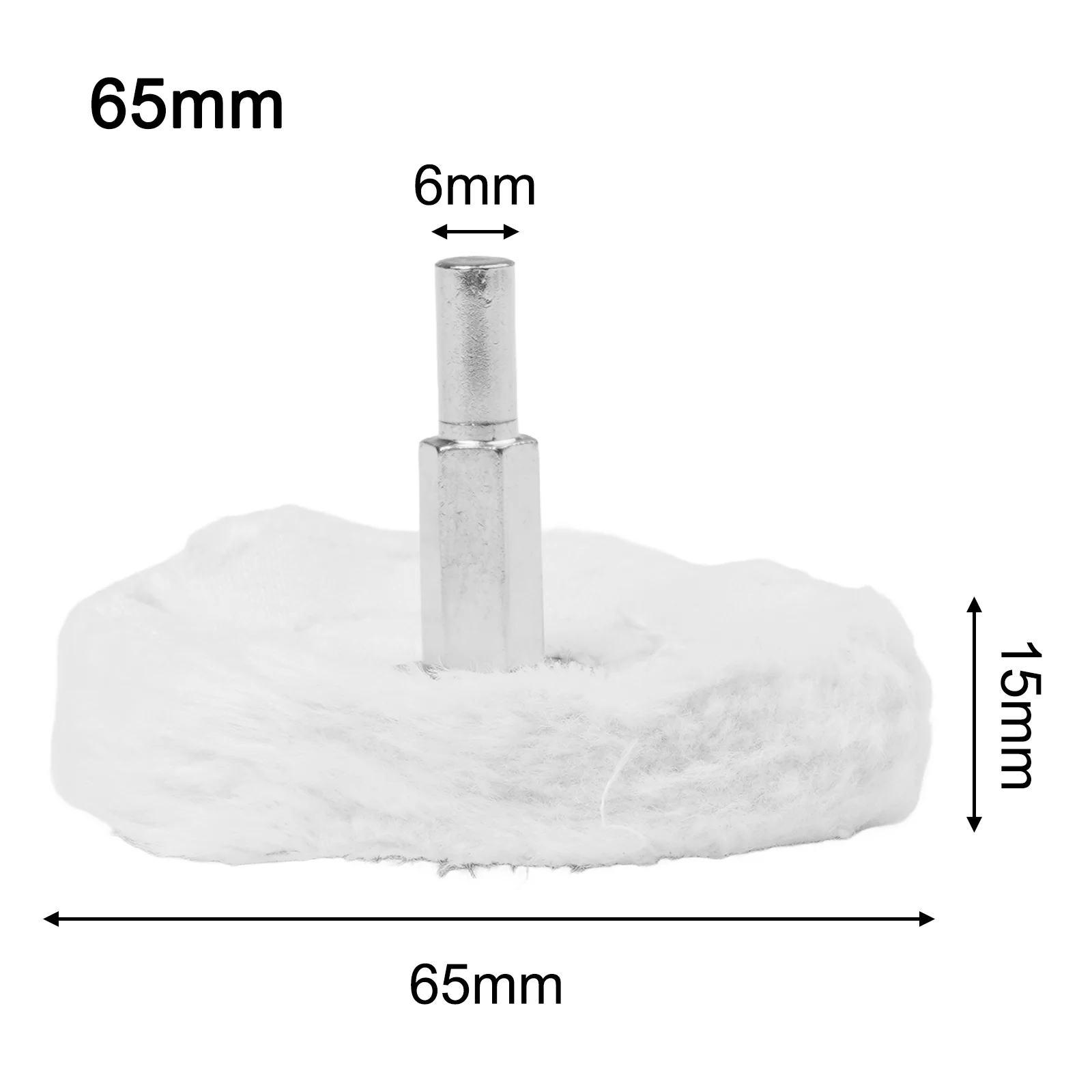 Drill Mounted Cotton Cloth Polishing Wheel 4 inch 100mm for Smoothing and Shining Metal Aluminum Stainless Steel and Wood