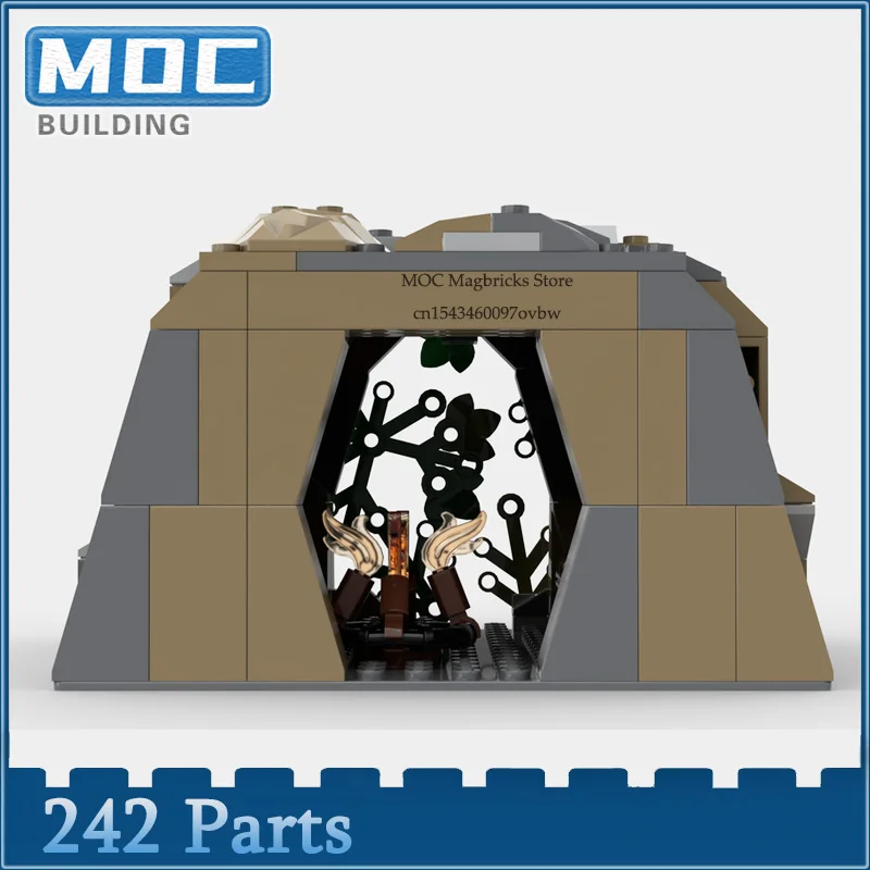 Mountain Cave MOC Bouwstenen Kasteel Architectuur Technologie Bakstenen DIY Assemblage Creatief Educatief Speelgoed Display Geschenken