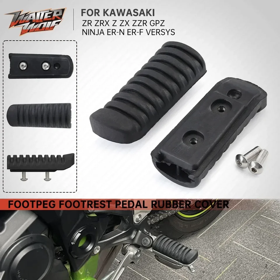 Z900 ER6N Front Footrest Rubber Cover For KAWASAKI Z750 Z1000
