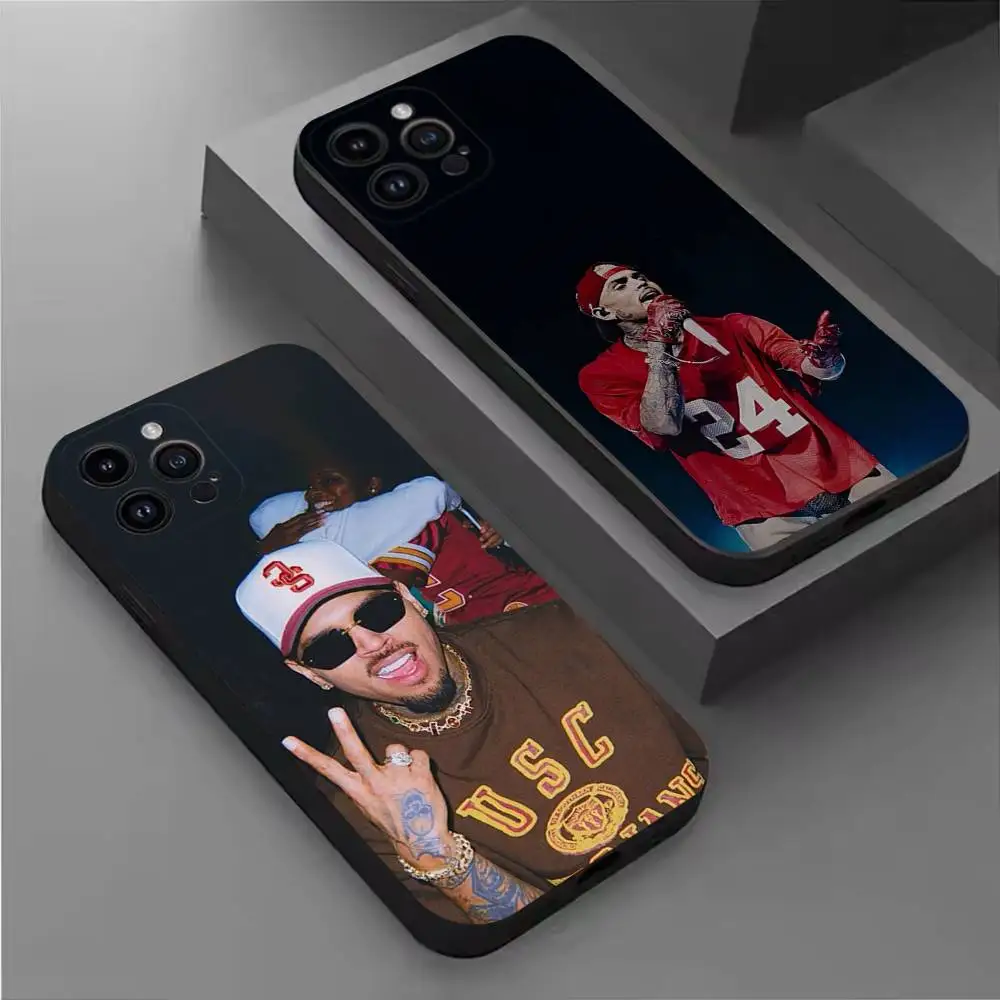 

C-Chris Brown Album Phone Case For iPhone 17,16,15,14,13,12,11 Plus,Pro Max,XS,X,XR,SE,Mini,8,7,Soft Silicone Black Cover