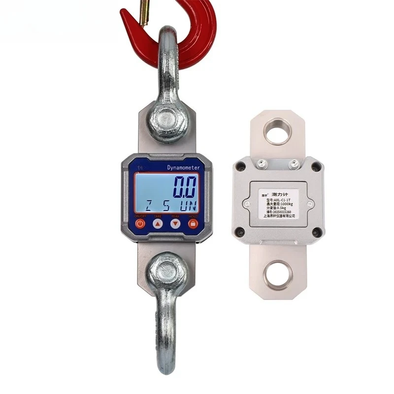 High precision digital dynamometer 1t 2t 3t 5t various units wire rope ship traction electronic tensile instrument