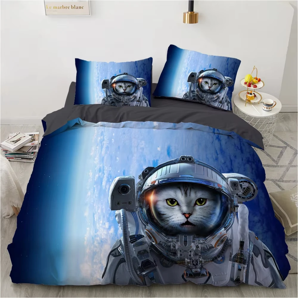 3D Cat Duvet Cover Comforter Cover Bedding Set Full Sizes Teens Adults Bedroom Decor 100x135 135x200 200x200 200x220 200x230cm