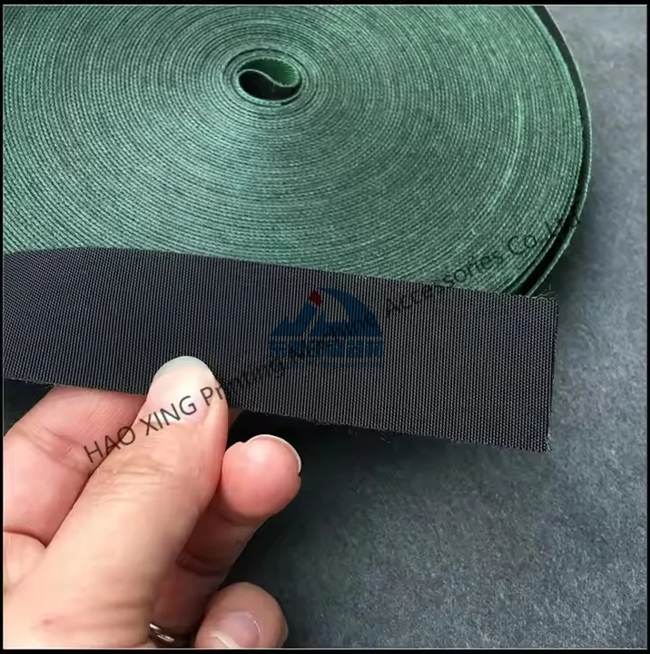 Factory Direct Durable Green Striped Elastic Sofa Webbing Stretchable Furniture Belt in Rolls Printing Machinery Parts view 3