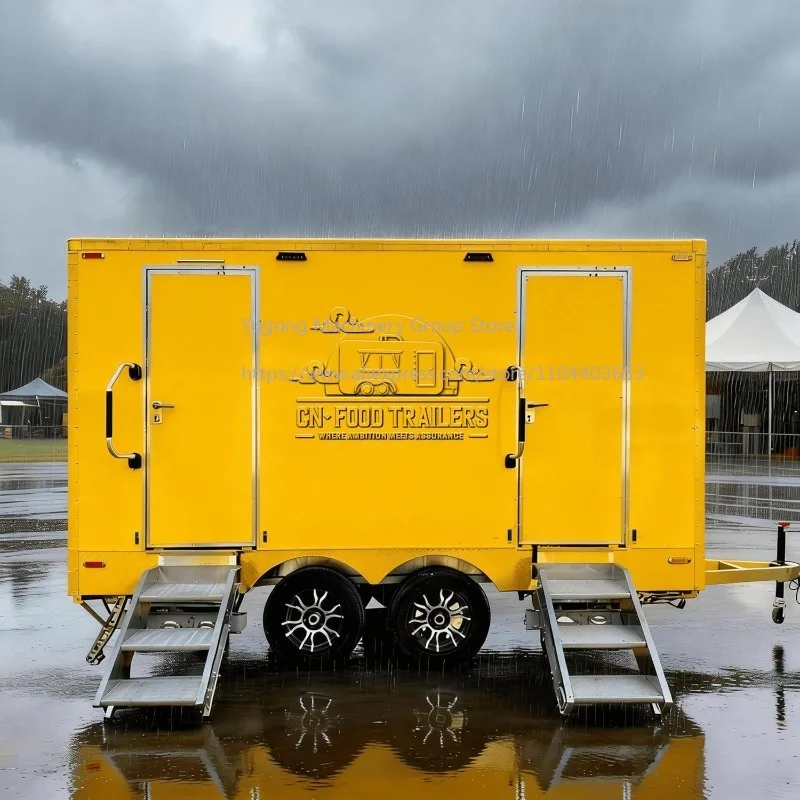 Picture 4: Portable Bathroom Trailer with Enclosed Restroom and Handwashing Station for Event and Site Settings