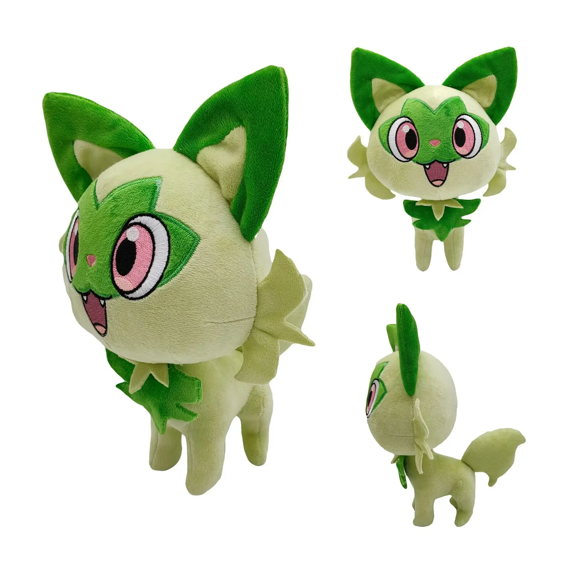 25cm Sprigatito Pokemon Plush Doll Anime Cat Fuecoco Quaxly Stuffed Toy Green Fox Soft Birthday Gift for Kids