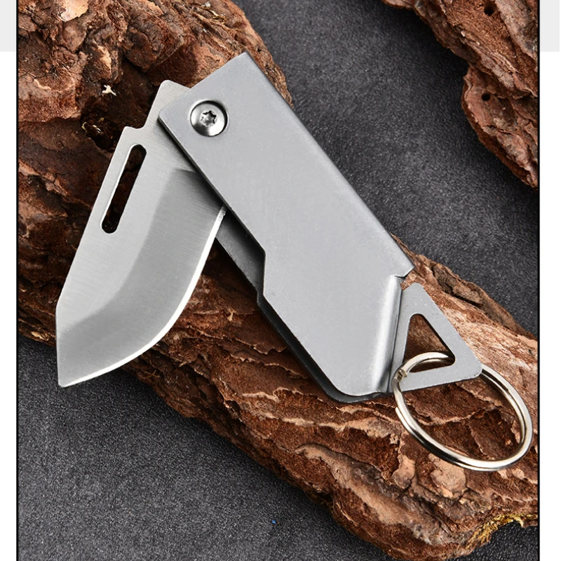 Mini Portable Folding Pocket Knife, Stainless Steel Blade, Keychain, Decoration, Holiday Gift, Travel Camping Tool image 4