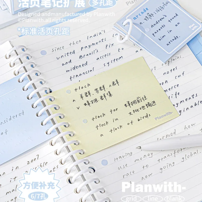 Interesting Stationery hole sticky notes Students use loose leaf index stickers for non sticky office bookmarks Book accessories