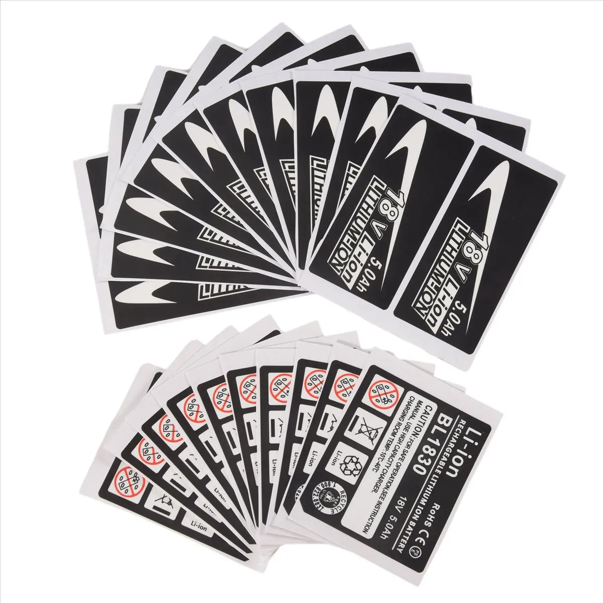 

10 комплектов этикеток BL1830 для литий-ионных аккумуляторов 18В 5.0Ач, подходят для аккумуляторов Makita 18В с логотипом