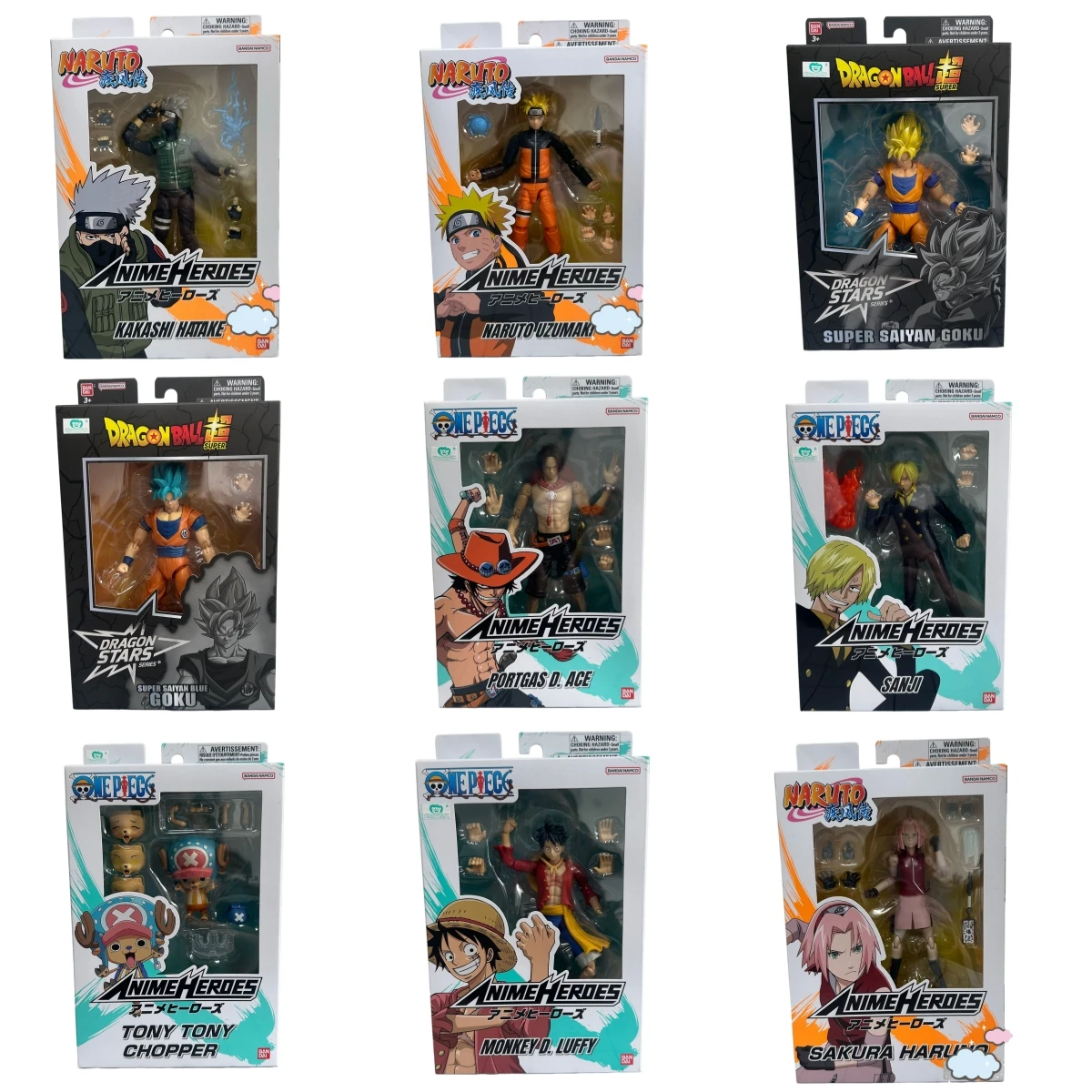 

Bandai Joint Movable One Piece Luffy Dragon Ball Naruto Anime Figure Model Collectible Robot Desktop Decoration Toy Gift