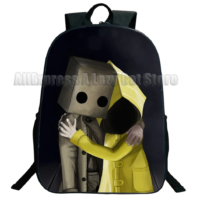 Mochila Little Nightmares 2 para crianças, mochila escolar para meninos e meninas, cosplay de anime, ombro, estudantes primários e médios, esporte