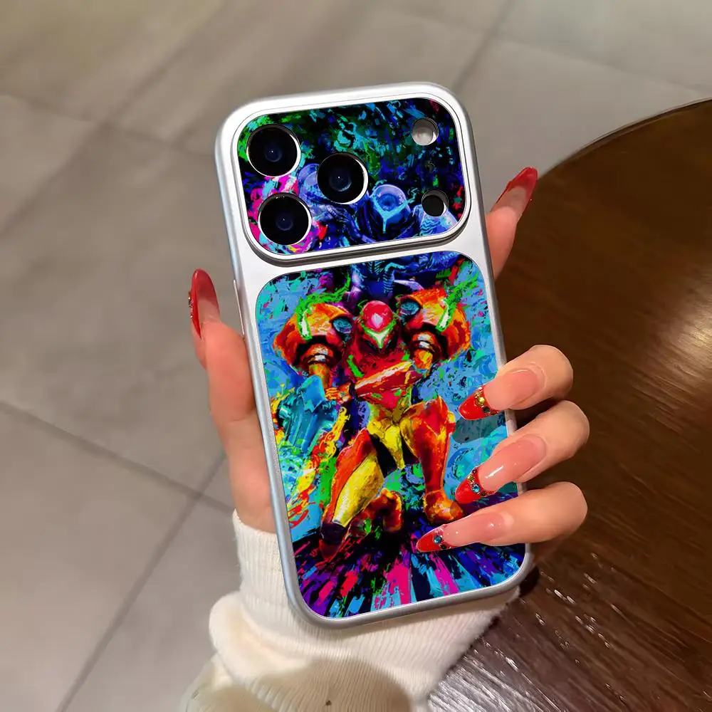 Metroid P-Prime Phone Case For IPhone 17 Pro Max 16 15 14 12 13 11 Plus Silver PU Leather Case view 6