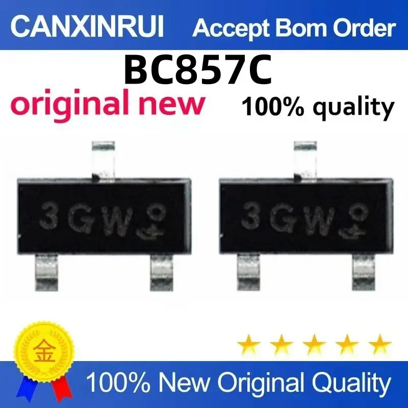 (5-100 pieces) BC857C silk screen 3GW SOT23 IC transistor brand new original