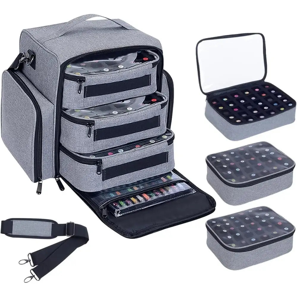 

Органайзер для лаков для ногтей, вмещает 90 флаконов лака, портативный дорожный кейс с 3 отдельными отделениями для хранения.