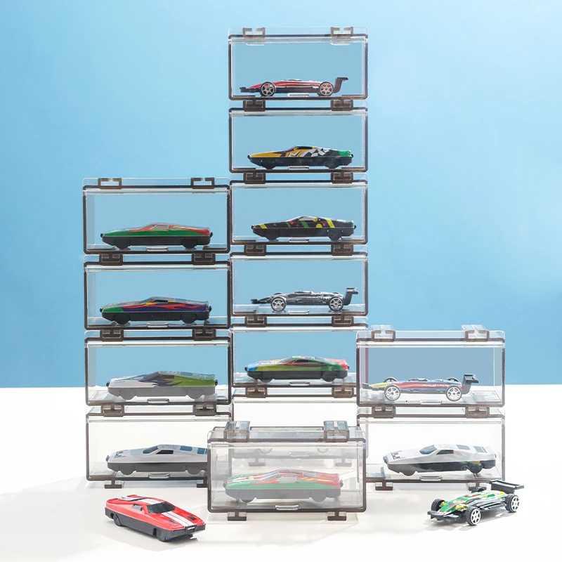 Dustproof Acrylic Display Box Hot Wheels Car Matchbox Diecast 1/64 Vehicle Storage Box Kid Boys Toys for Children Birthday Gift