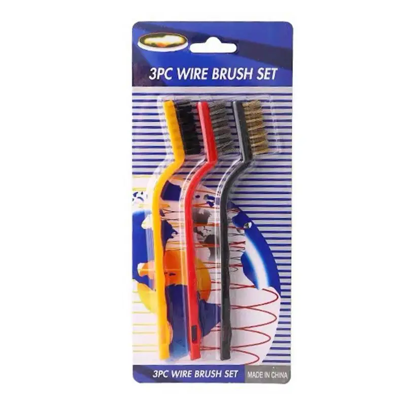 Wire Brush Set Sturdy Kitchen Strong Decontamination Wire Brush Copper Brush Cooktop Cleaning Brush For Cleaning Paint Dirt