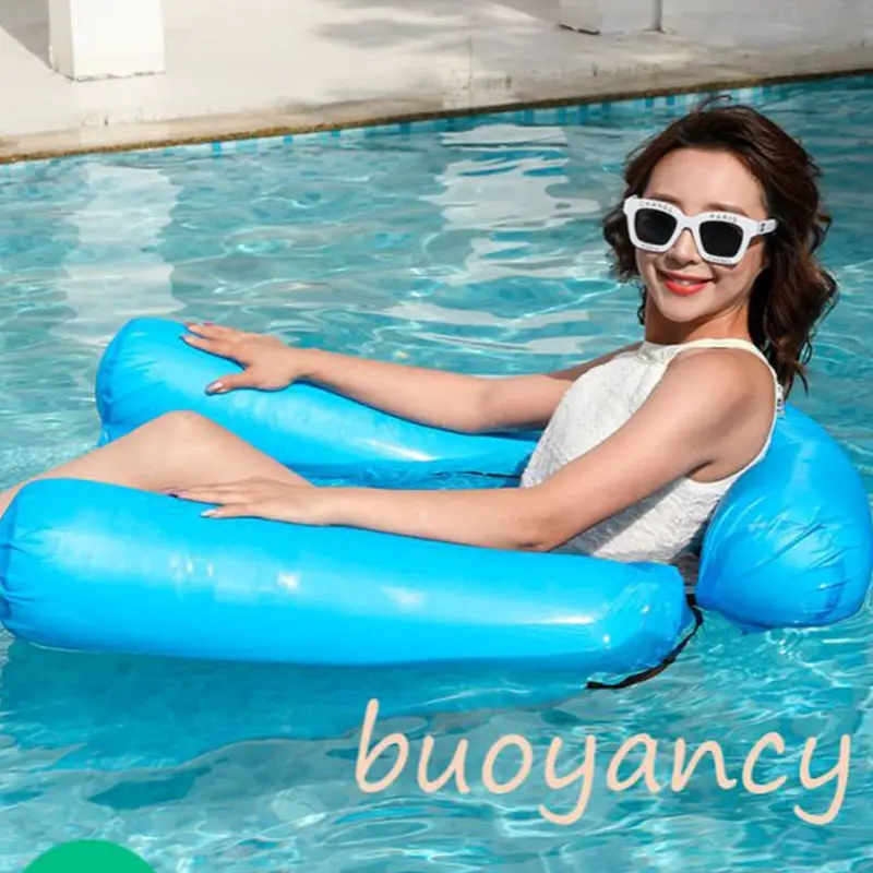 Summer Swim Inflatable Floating Water Mattresses Hammock Lounge Chairs Pool Water Sports Toys Floating Mat Pool Toys Kids Toys