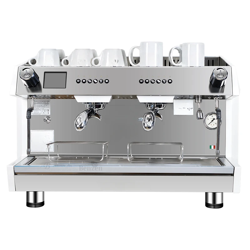 Semi-automatic coffee machine, double-head tall cup, electronically controlled Italian commercial