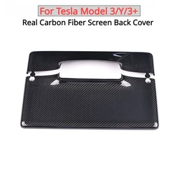 For Tesla Model 3/Y/3+ Highland 2024 Car Central Control Screen Back Cover Real Carbon Fiber New Model3+ Interior Accessorie