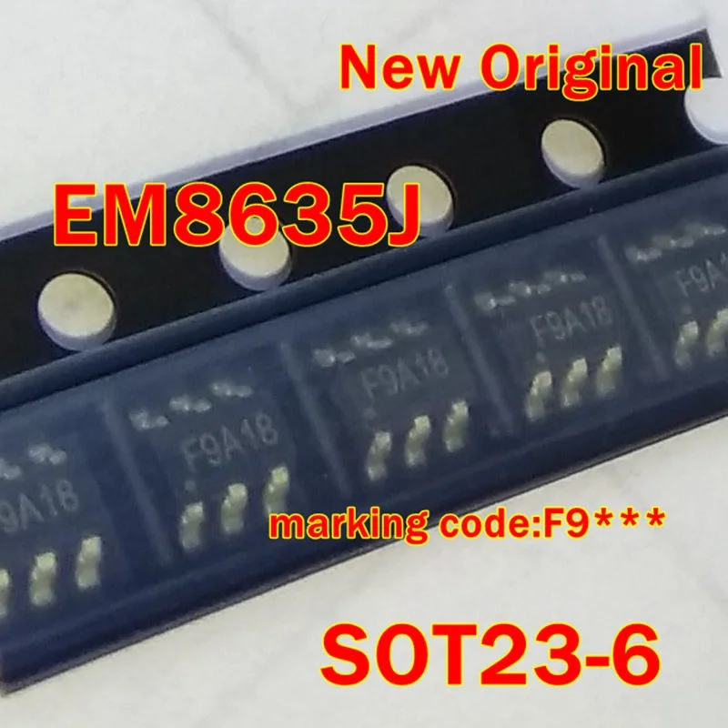 

1Pcs to 100Pcs Em8635J Sot23-6 New Original Marking Code:F9*** Pwm Flyback Controller with Built-In Undervoltage Protection
