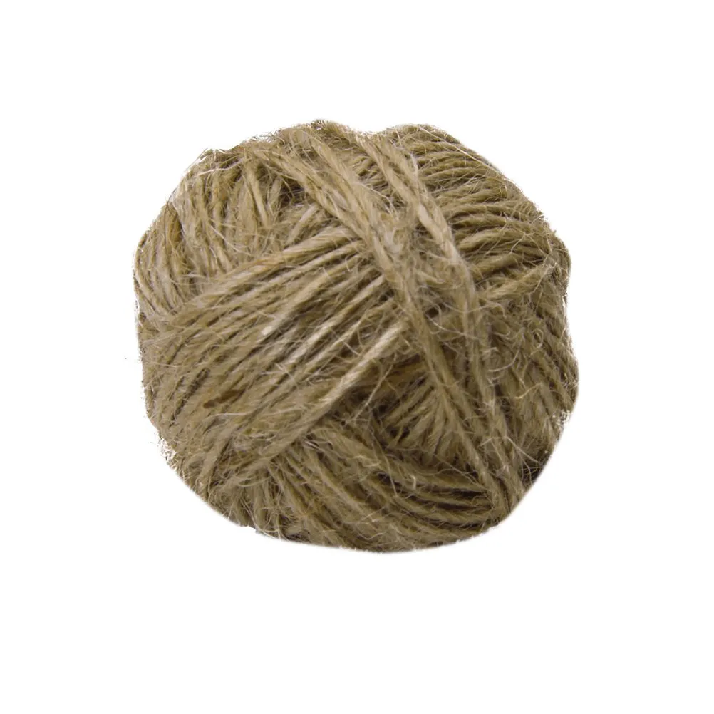 30M Brown Natural Sisal Jute Twine 1Mm Thick 2-Strand Heavy Duty for Industrial Packing Arts Crafts Gardening Gift Wrapping