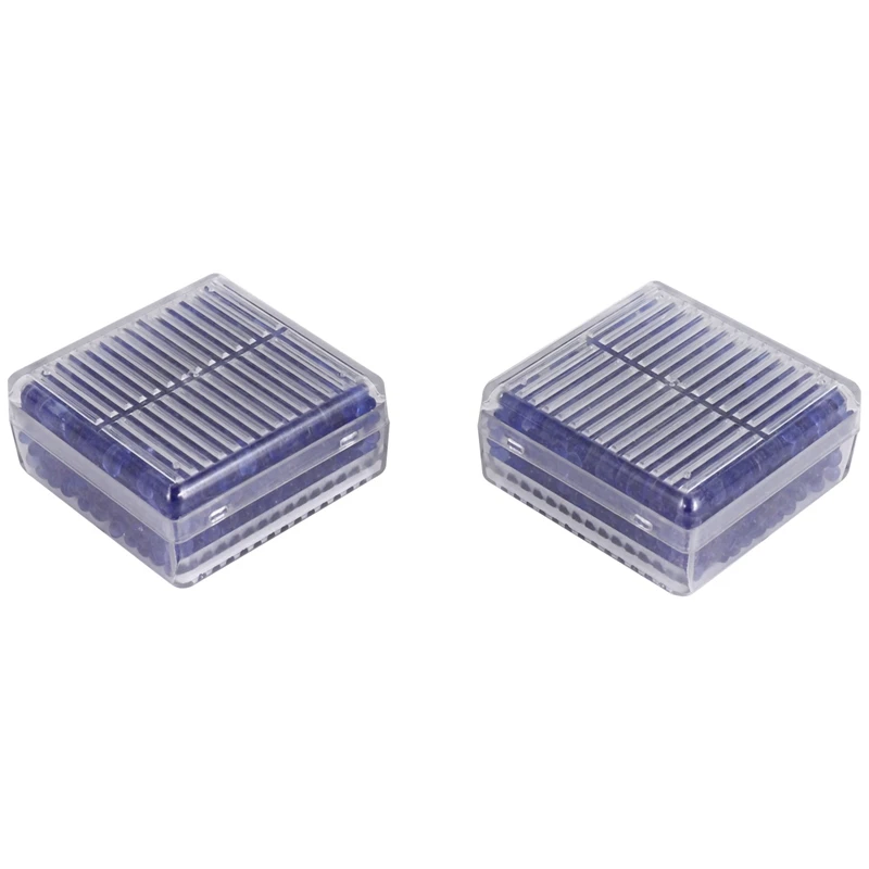 2 Stück blau anzeigende Silikagel-Trockenmittel-Feuchtigkeit für absorbierende Box wiederverwendbar-PZZW