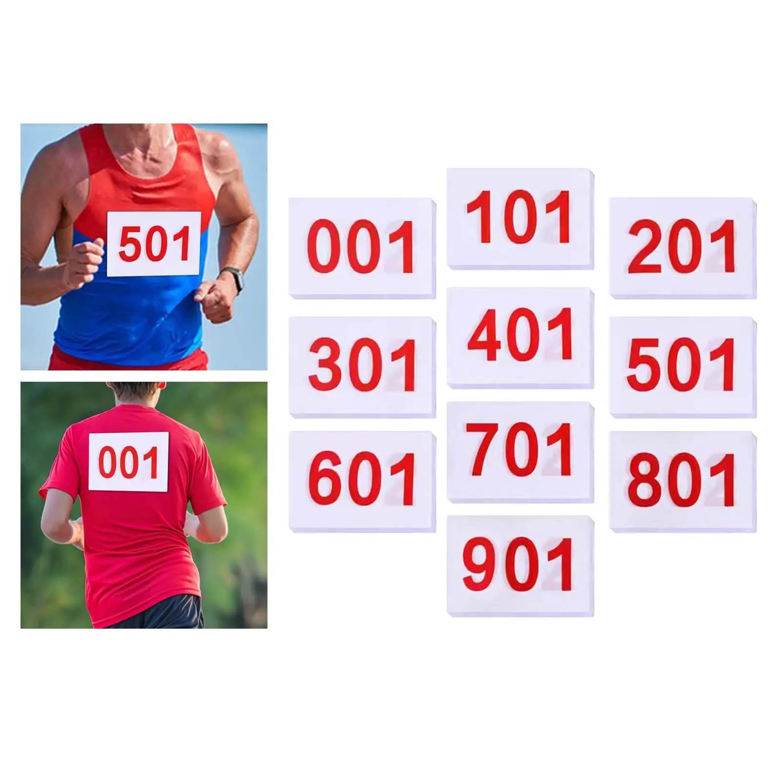

Running Bib, Numbered Bibs, Lightweight Reusable Sports Bib, Tear , Large Numbers for Running, Races, Events,