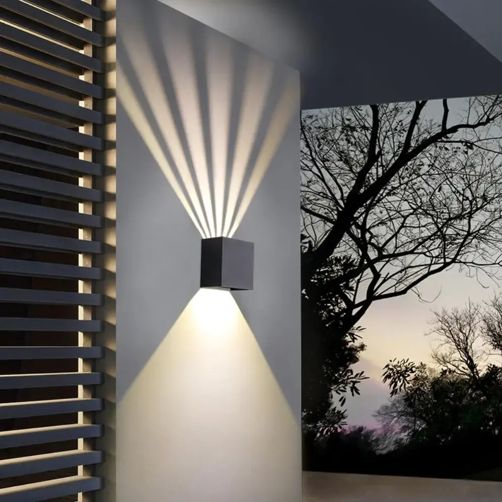 Moderne Minimalistische Stijl Ip65 Waterdichte Kubus Wandlampen AC85-265V 6W Led Wandlamp Binnen/Buiten Aluminium Verlichtingsarmatuur