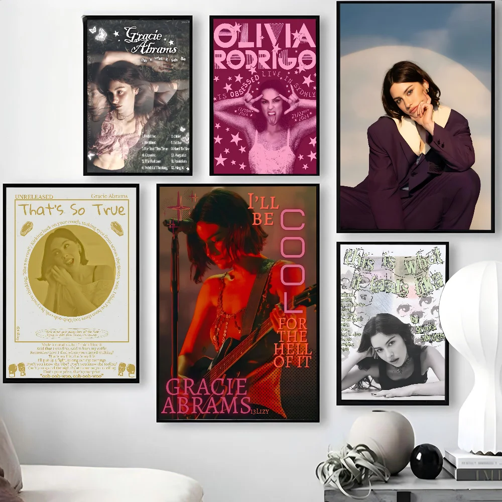 Gracie Abrams Hot Singer Poster Poster Paper Print Home Living Room Bedroom Entrance Bar Cafe Art Painting Decoration