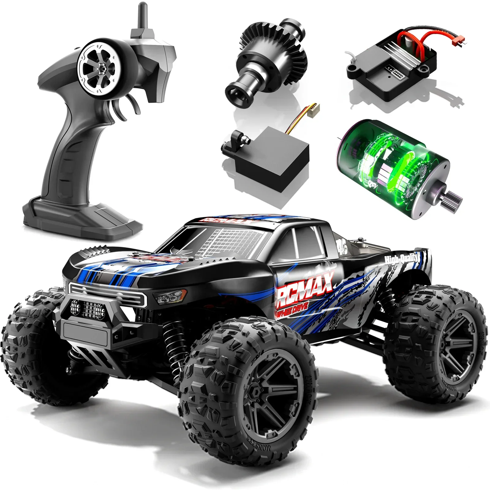 Nowe, duże samochody RC w skali 1:14 na rok 2025, szybkie samochody RC o prędkości 50 km/h, zabawki dla chłopców, zdalnie sterowane samochody 2.4G 4WD, terenowe monster trucki.