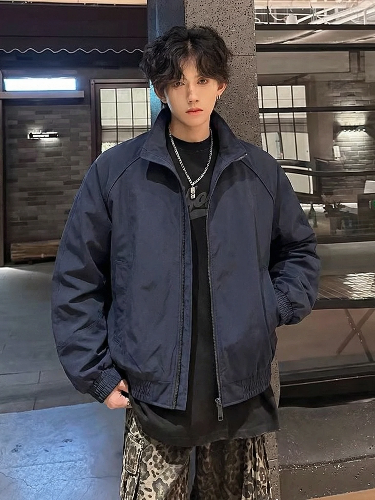 

American Sle Tee-Proof Jaet Men's Spring Autumn New Trend Loose Versatile Haome Top Large Size Outerwear