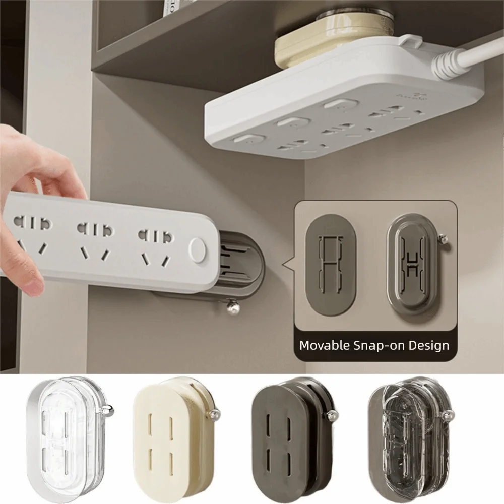 

Suction Cup Wall Socket Holder Sliding Design Punch-Free Cable Management Space Saving Large Load Bearing Outlet Fixing Rack