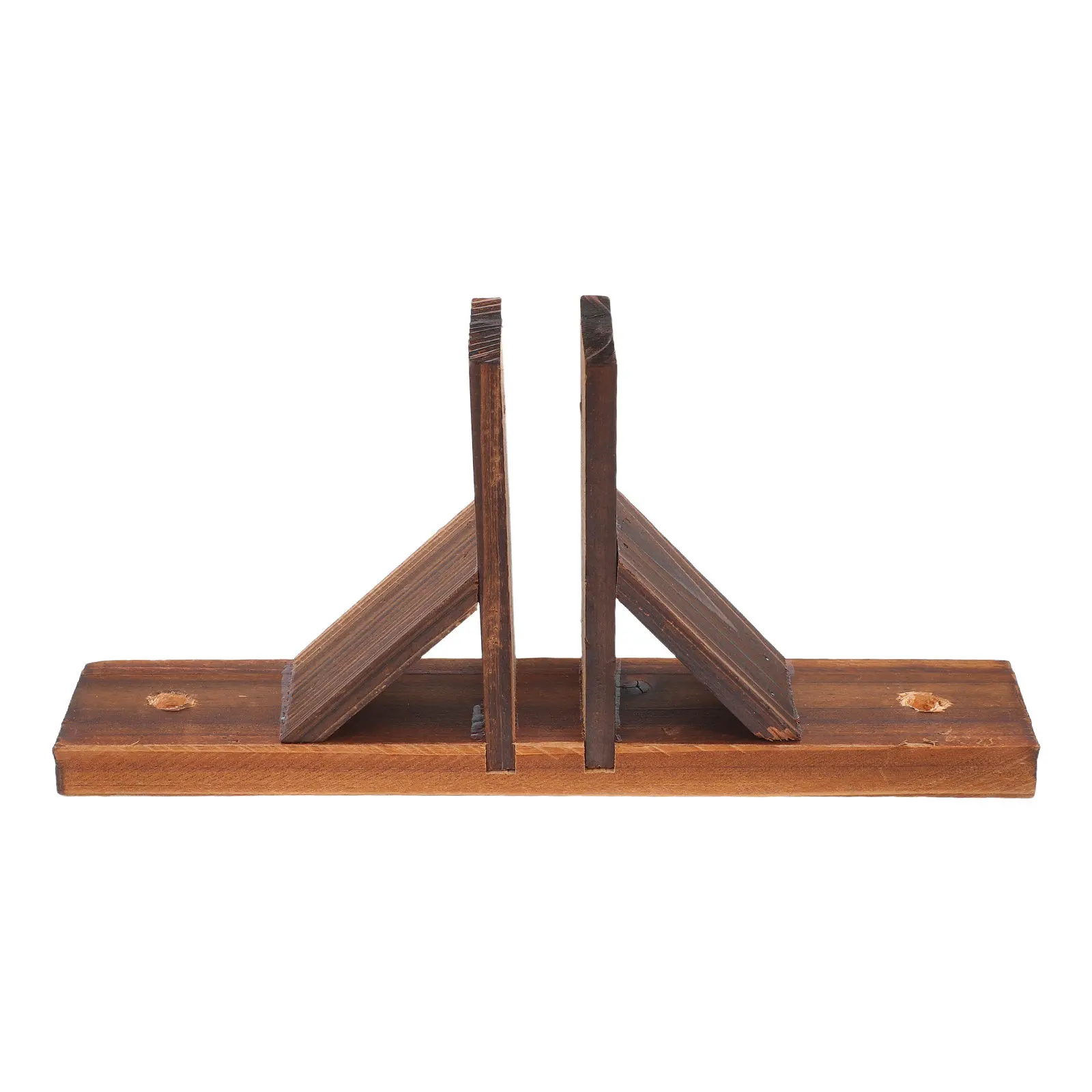 Wooden Fence Base Bracket Brown Small Triangle Shelf Brackets Outdoor Garden Yard Stand Holder Lawn Patio Support Feet