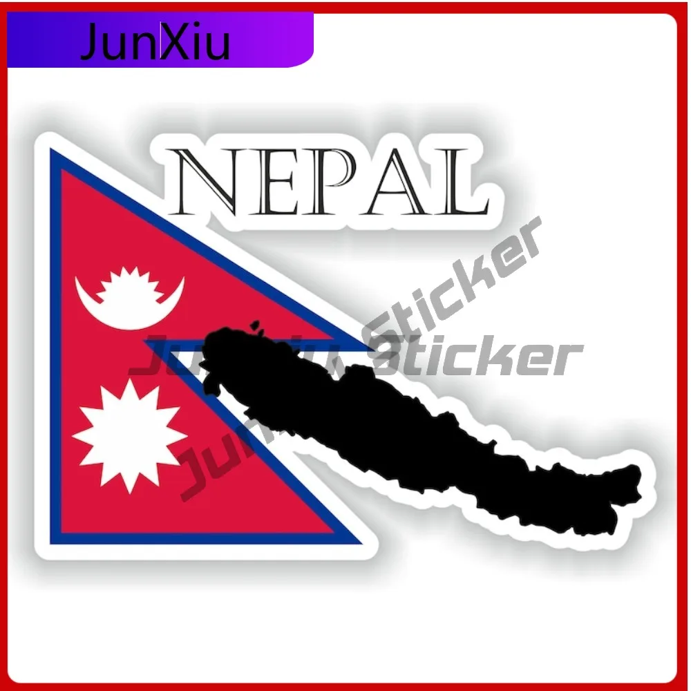 

Nepal Flag Map Shape Outline Badge Vinyl Sticker Camper Van Suv Window Stickers And Decals Car Decoration Guitar Accessories Pvc