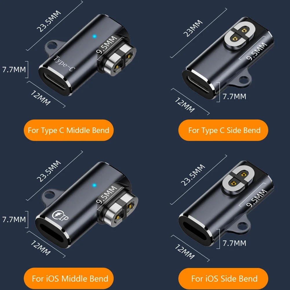 USB C/For iOS To Magnetic Adapter Charger Adapter Charging Cable Adapter for AfterShokz OpenRun Air/Pro/Aeropex AS800 S803