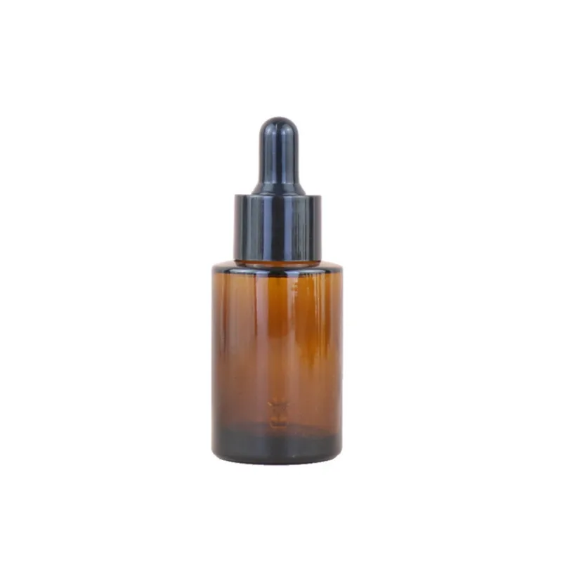 Empty Dropper Bottle Brown/Clear/Matte Essential Oil Glass Aromatherapy Liquid 20/30/50ml Drop for Massage Pipette Refillable