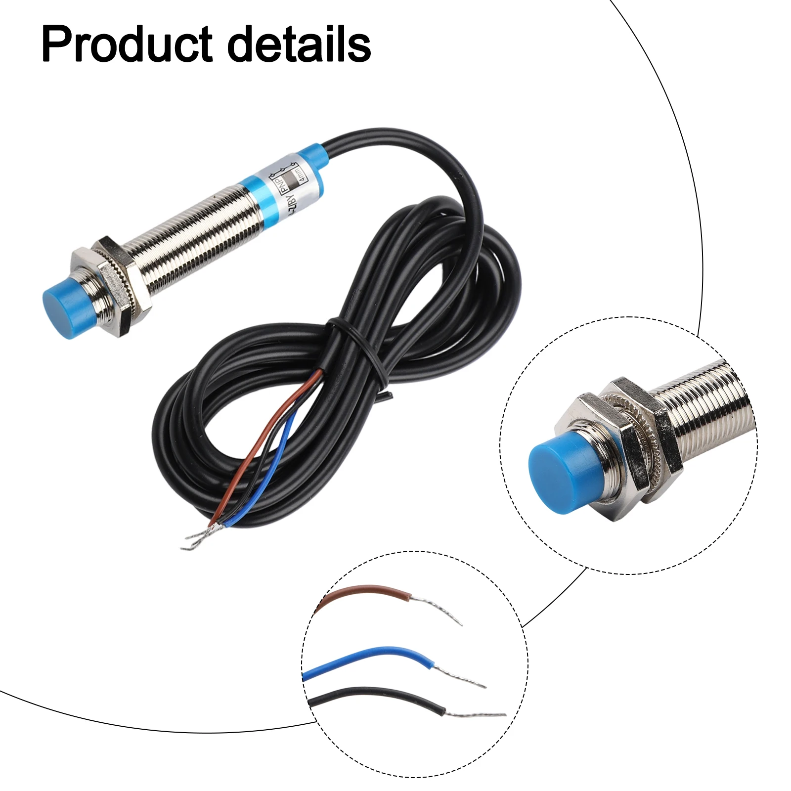 2 pcs LJ12A34ZBY inductive proximity sensor switches for automation use featuring LED status indicators and ABS probe