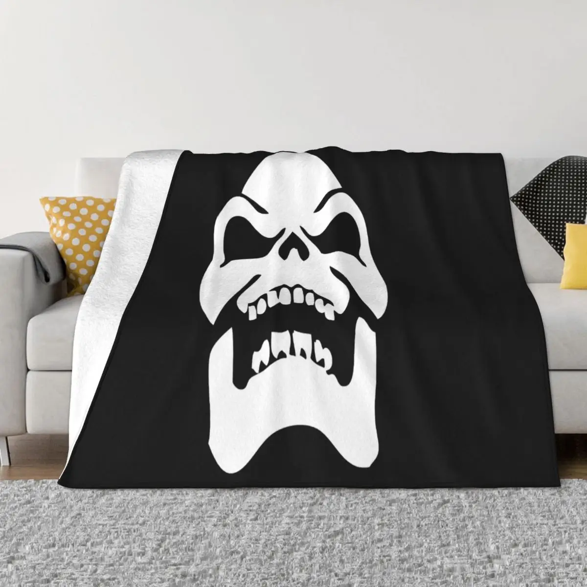 Skeletor Skull He Man 80S Cartoon Movie Retro Mens Pure Geek Halloween Original Summer Party Throw Blanket