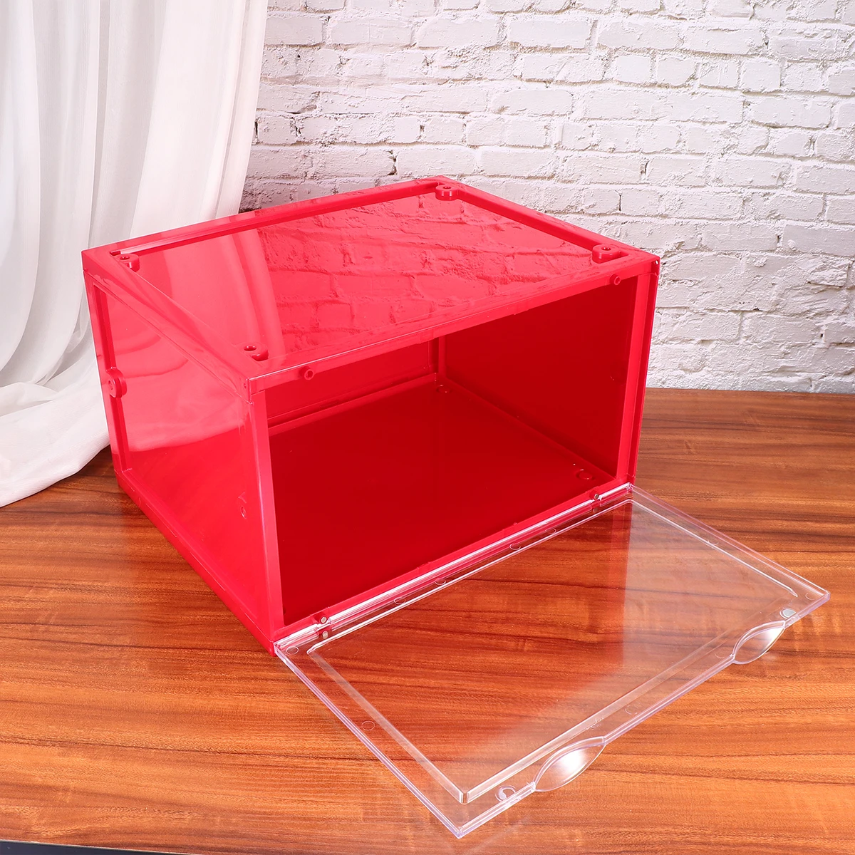 

Transparent Shoe Box Storage Container for Sneakers Basketball Dustproof Display Boxes Home Organization Solutions