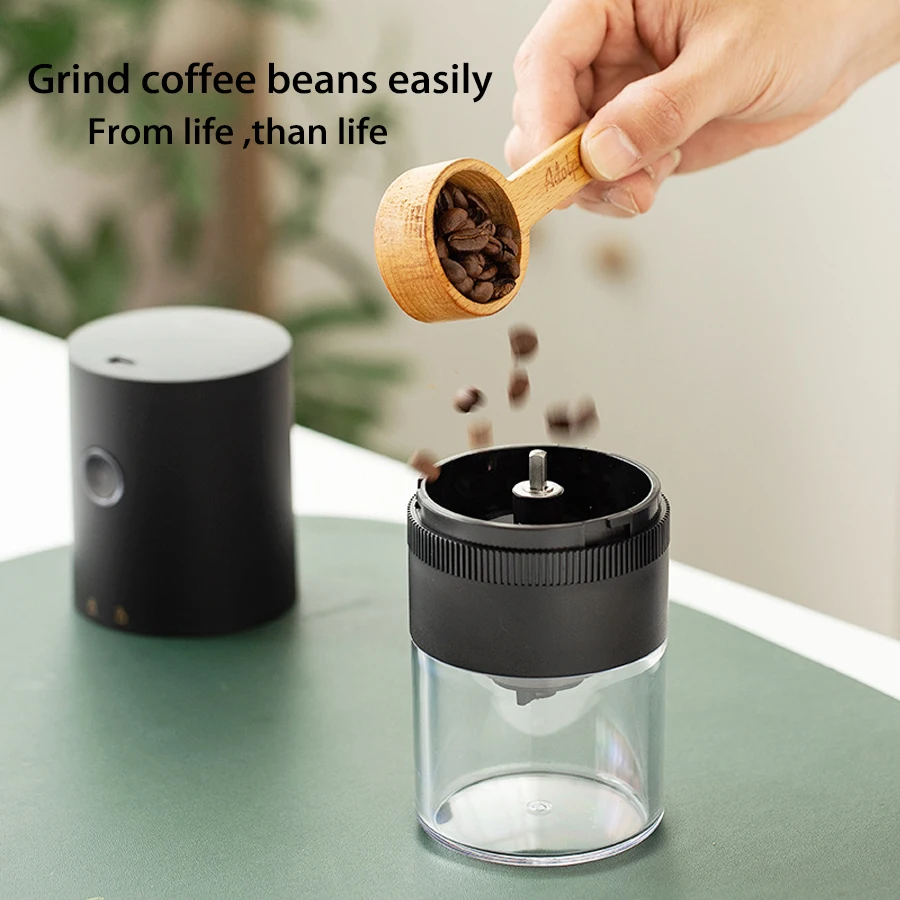 طاحونة القهوة الكهربائية المحمولة ، التلقائي نوع C USB قابلة للشحن ، طاحونة لدغ السيراميك