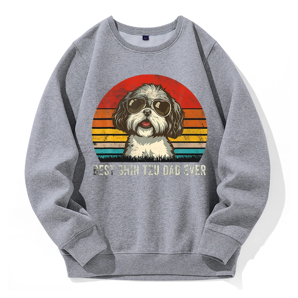 Hip Hop Dog Wearing Sunglasses Printing Man Tracksuit Novelty Funny Tide Hoody Fashion Sport Street Hoodie Warm Fleece Hooded