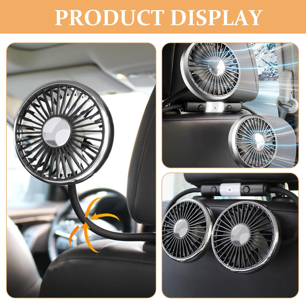 

Car Seat Cooling Fan 360° Adjustable Usb Powered Mini Car Fan For Summer Travel Camping Portable Auto Electric Vehicle Interior