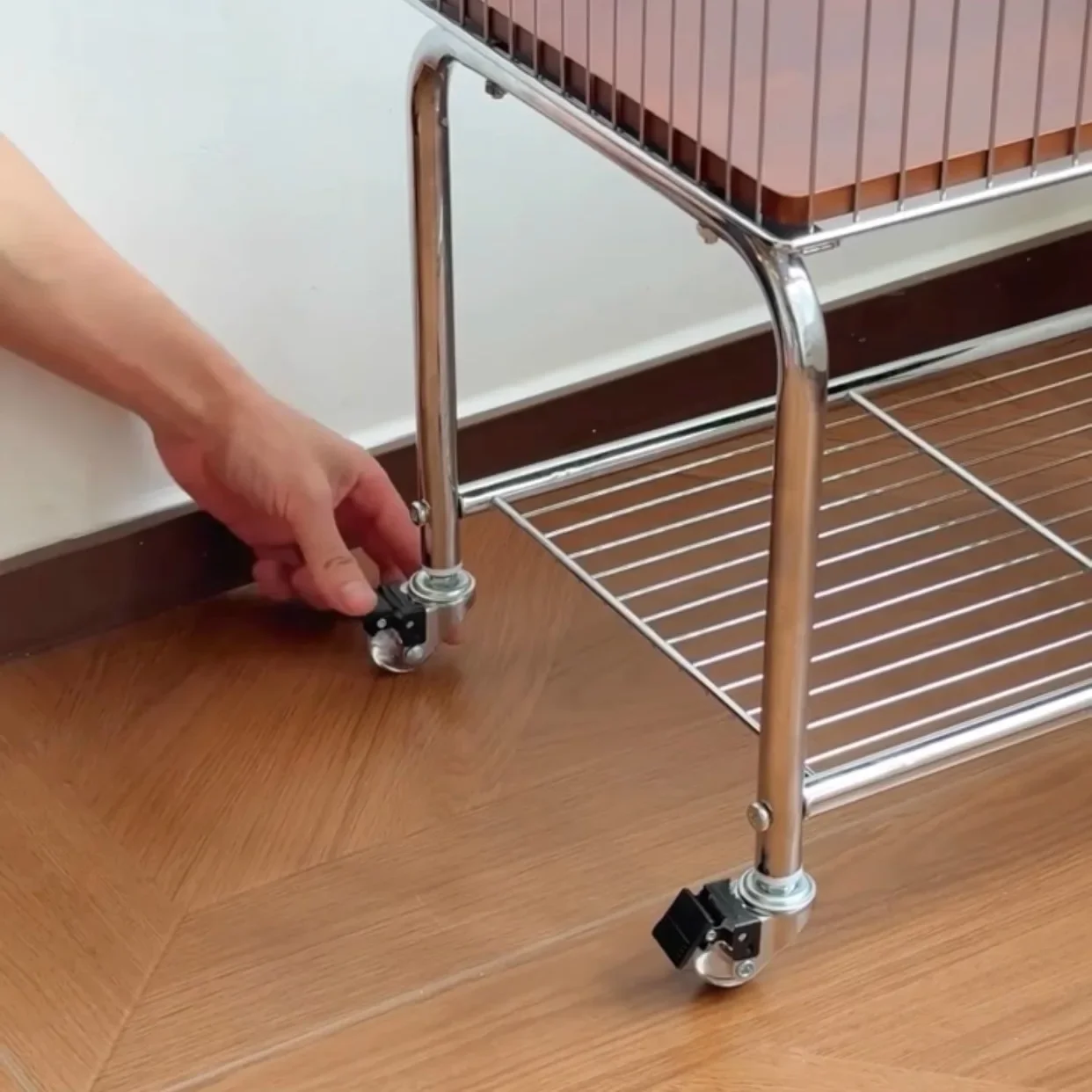 Customizable Large Double Layer Vintage Sle Mobile Laundry Basket Home Use Utili Cart Nordic