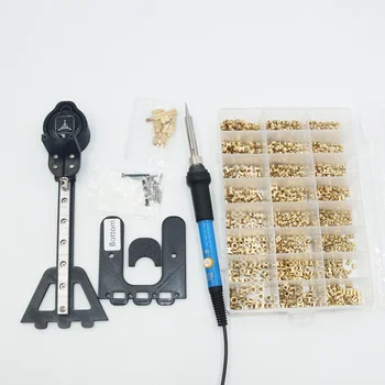열 세트 삽입 도구 M2 M3 M4 M5 M6 M8 황동 나사 인서트 너트 납땜 다리미 팁 구리 내장 키트, 플라스틱 3D 인쇄용 