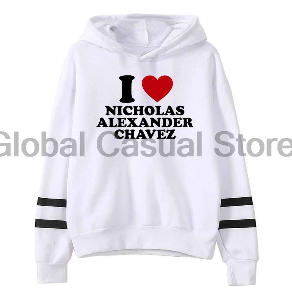 I Love Nicholas Chavez Hoodie Unisex Pocketless Parallel Bars Sleeve Streetwear Women Men Hooded Sweatshirt Fashion Clothes