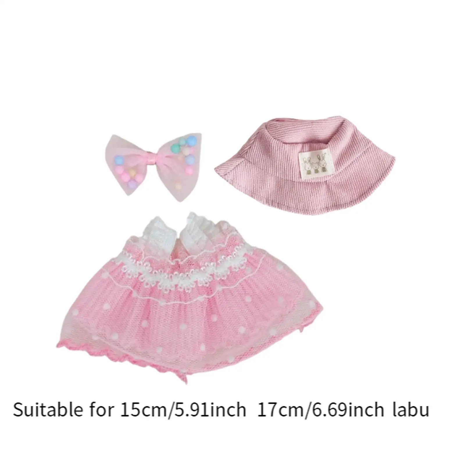 15 cm 17 cm pop met mini-hoofdtooi kostuumaccessoire popaccessoires kinderen fantasiespel stijlvolle pop aankleden kleine meisjes kinderen