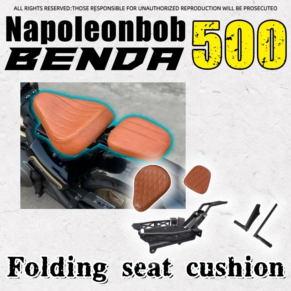 

For BENDA Napoleonbob 500 retro folding cushion hidden double seat cushion bobber seat leather seat